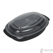 ΜΠΩΛ MICROWAVE ΜΑΥΡΟ ΟΒΑΛ 950ml ΣΕΤ  3*50Τ